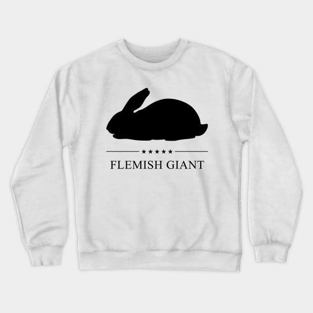 Flemish Giant Rabbit Black Silhouette Crewneck Sweatshirt by millersye